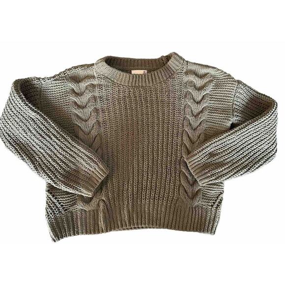 EUC Junior’s SO XS Green Cropped Sweater - Picture 1 of 2
